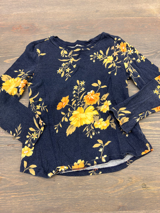 Old navy 5t orange floral shirt