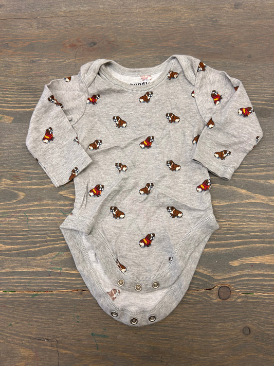 Bundles 3/6m bulldog long sleeve onesie