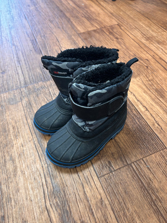 3m thinsulate toddler 8 black camo snow boots