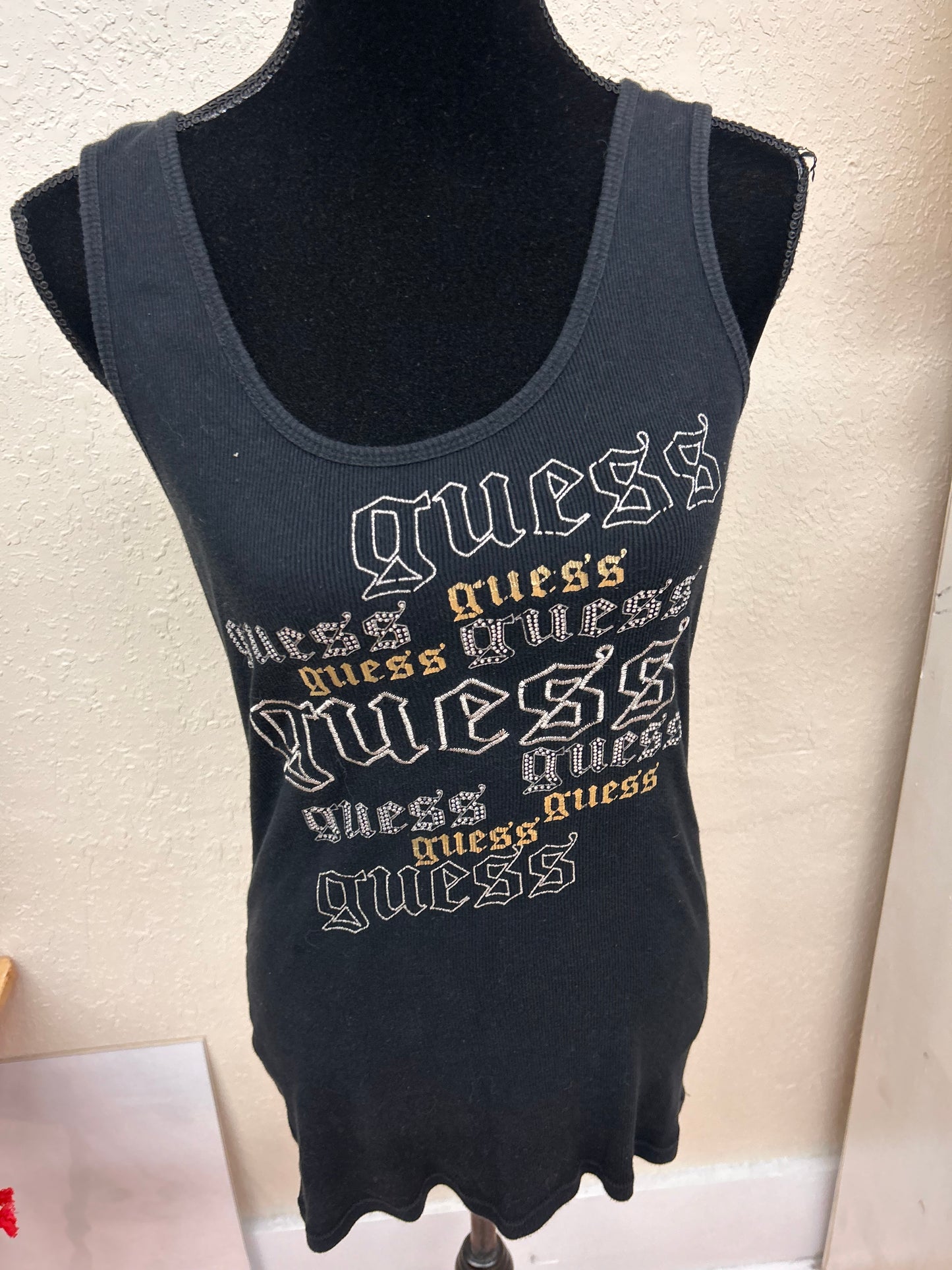 Guess xl black tank top