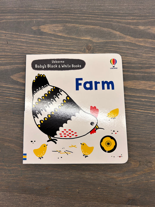 Black & white farm board book