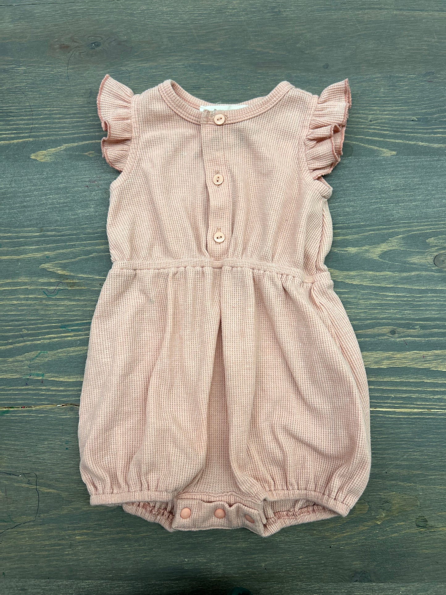 Mabel & honey 6m pale pink romper