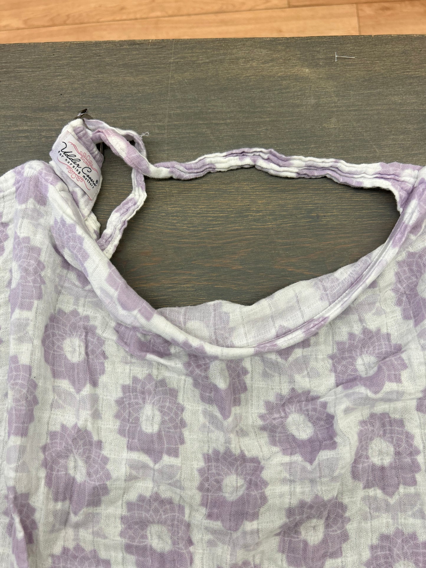 Udder coveral purple floral Muslim nursing cover