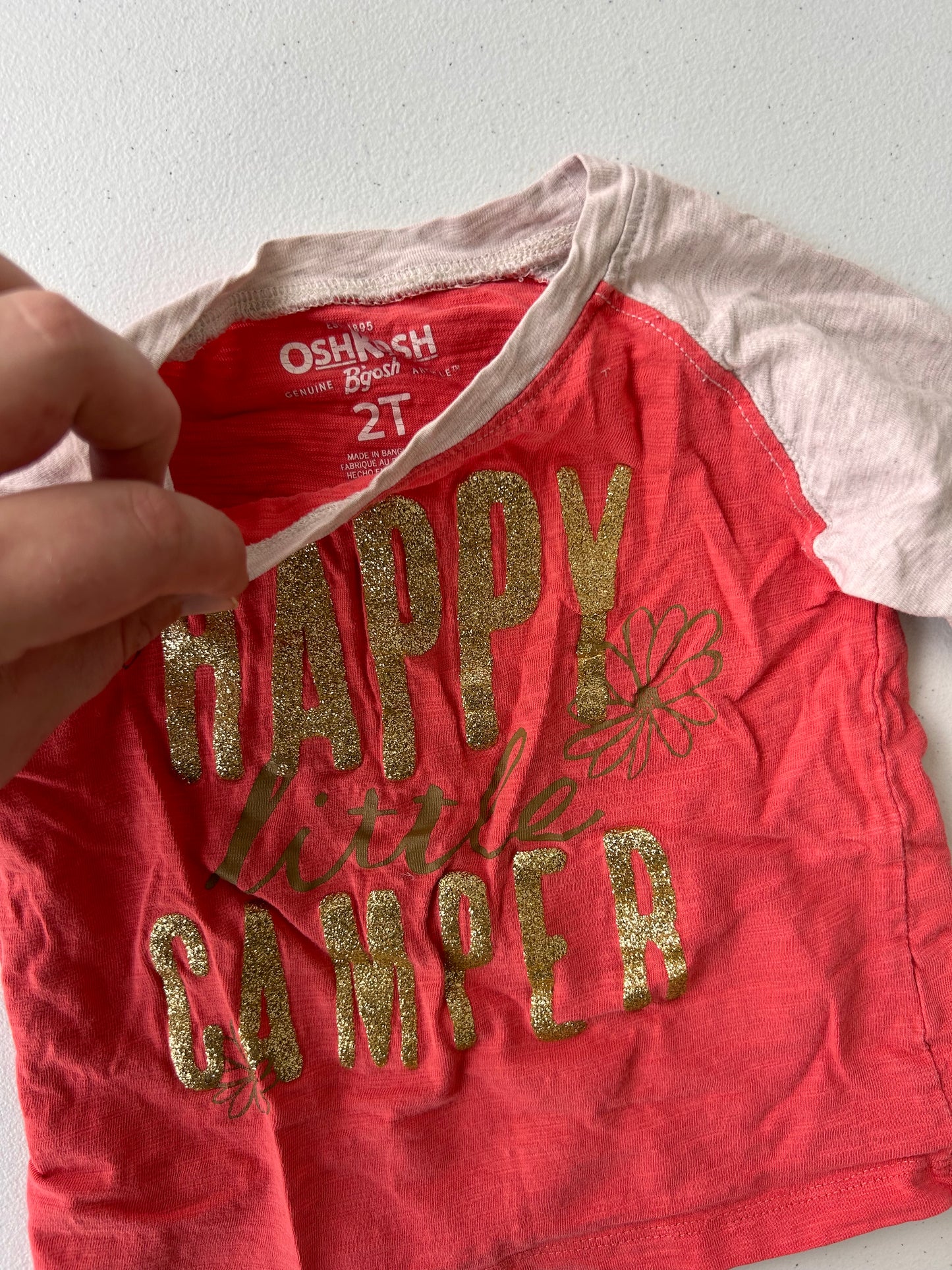 Oshkosh 2t happy camper shirt