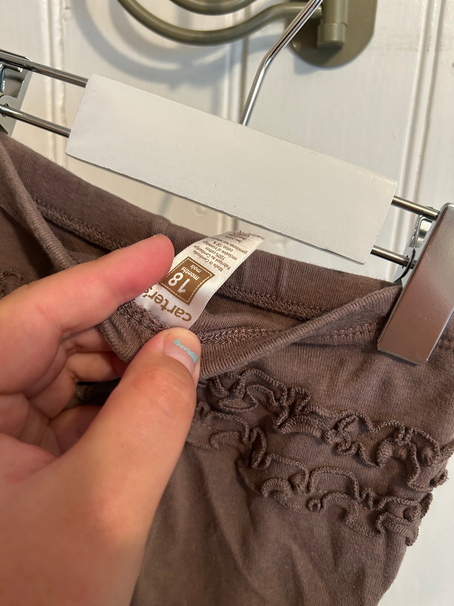 Carters 18m brown ruffle bum leggings