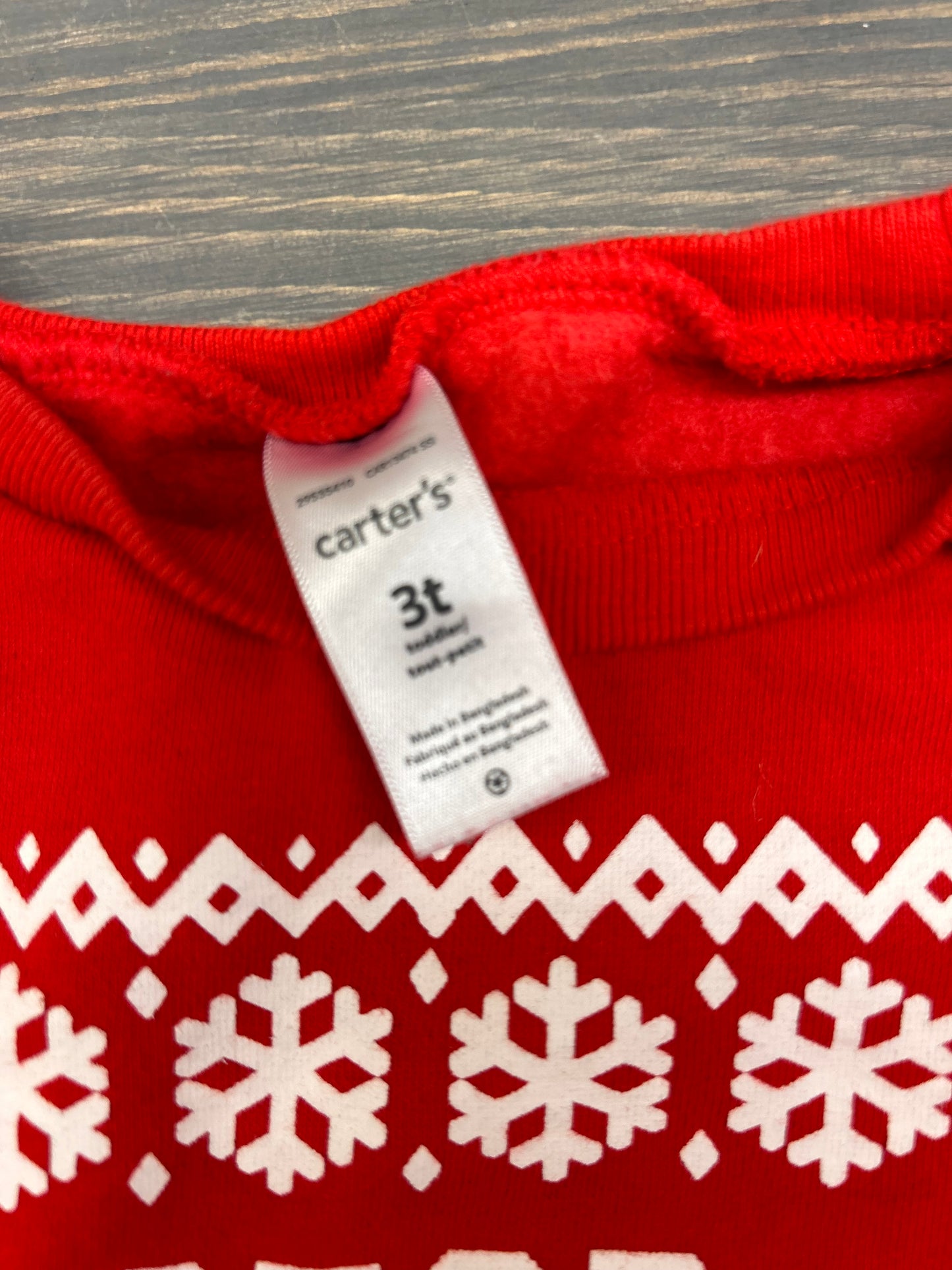 Carters 3t red christmas crew neck sweater