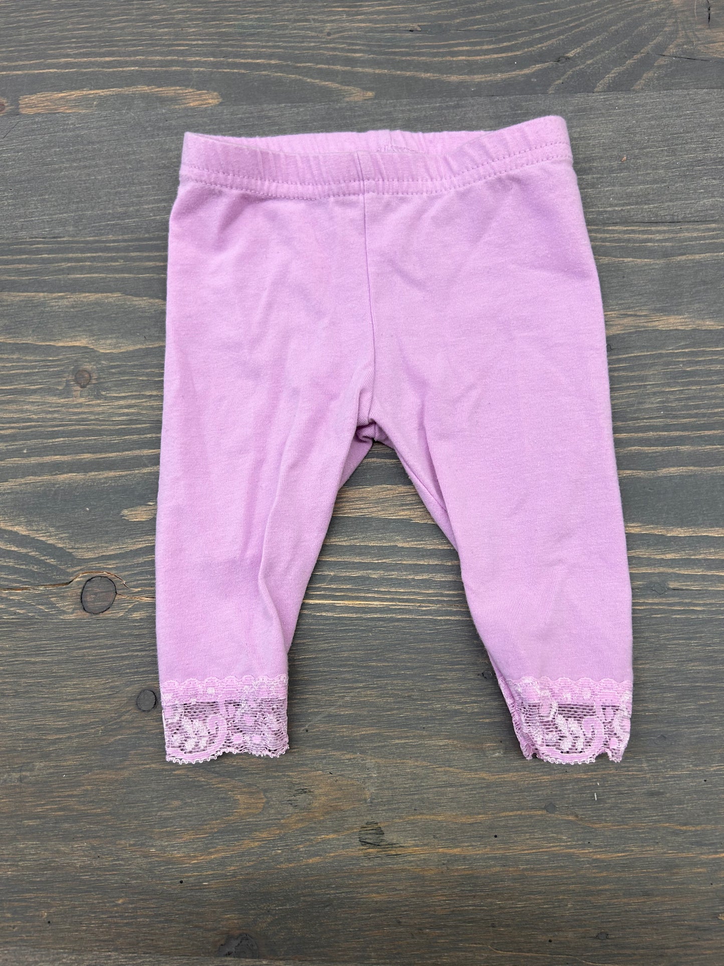 Garanimals 0/3m purple lace leggings