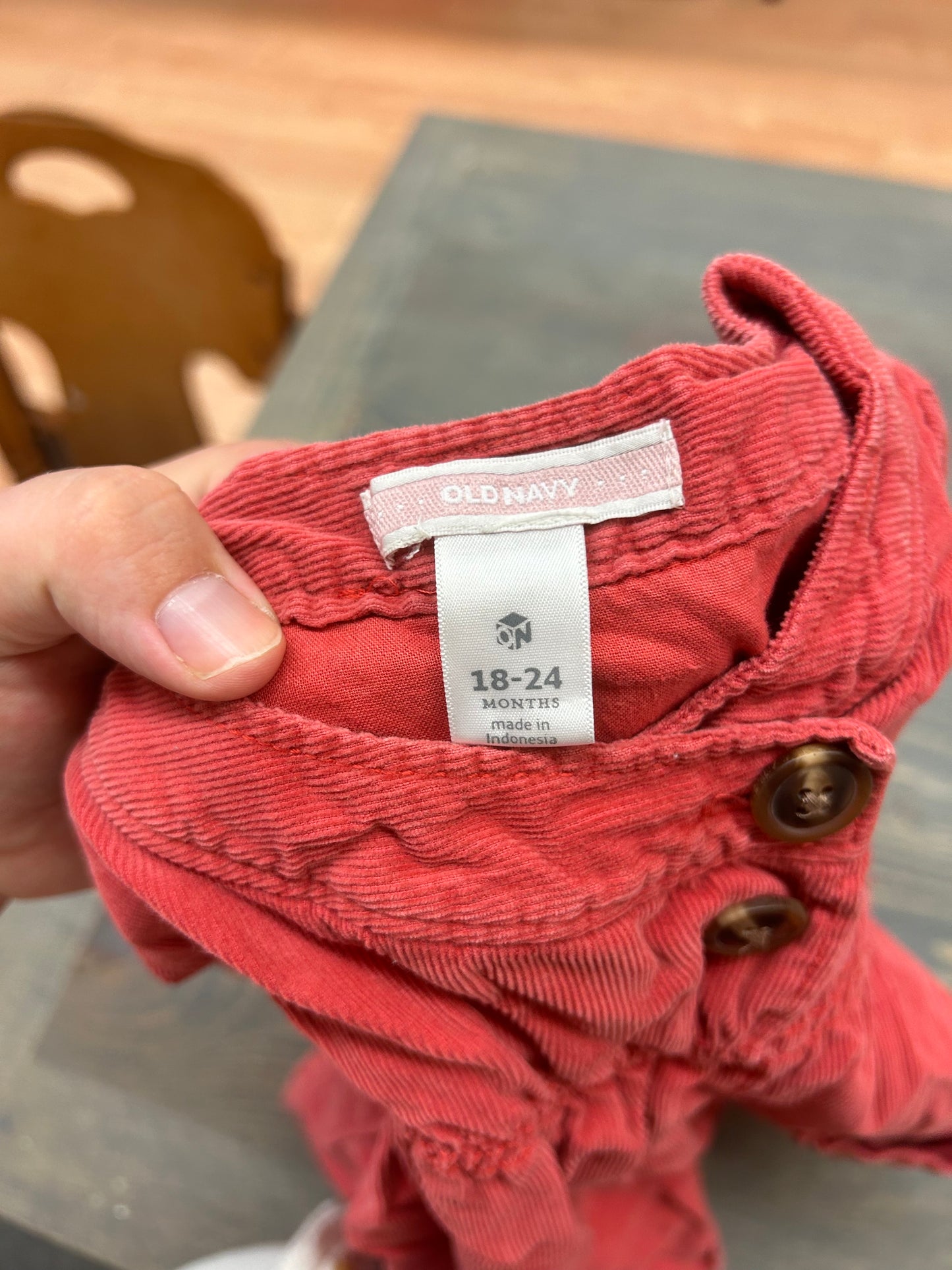 Old navy 18/24m red corduroy dress