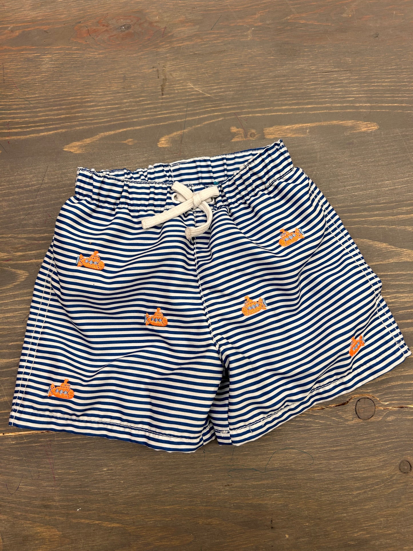 Children’s place 0/3m striped submarine swim shorts