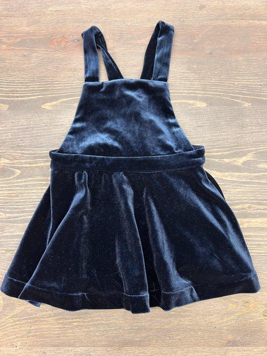 Joe fresh 2t blue velvet skirted overalls