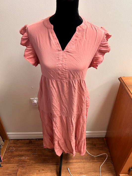 Lesumes large pink knee length dress