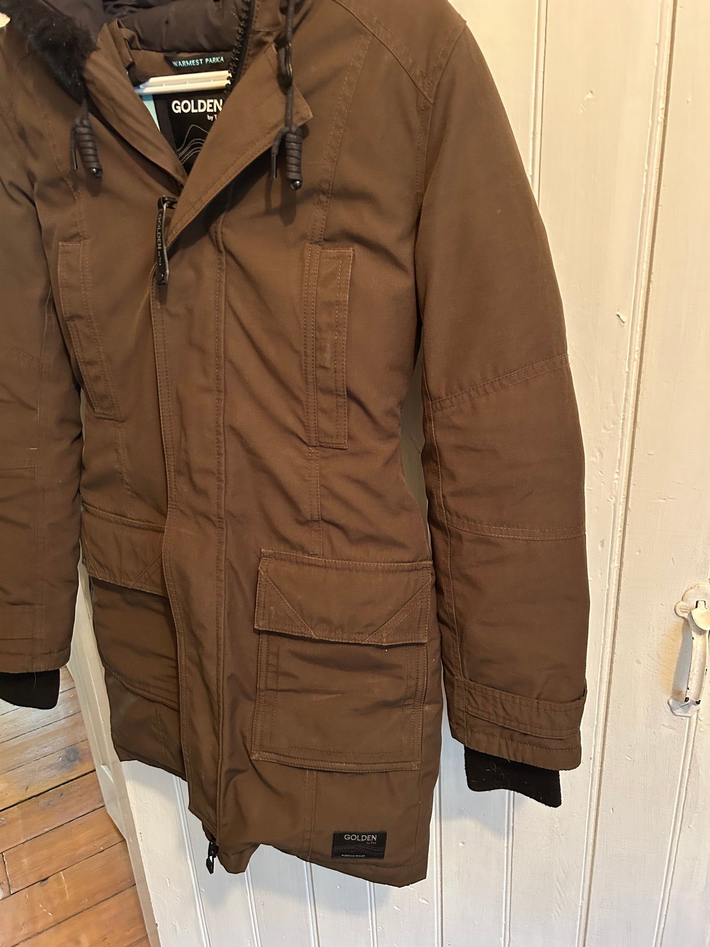 TNA XXS brown warmest parka winter coat