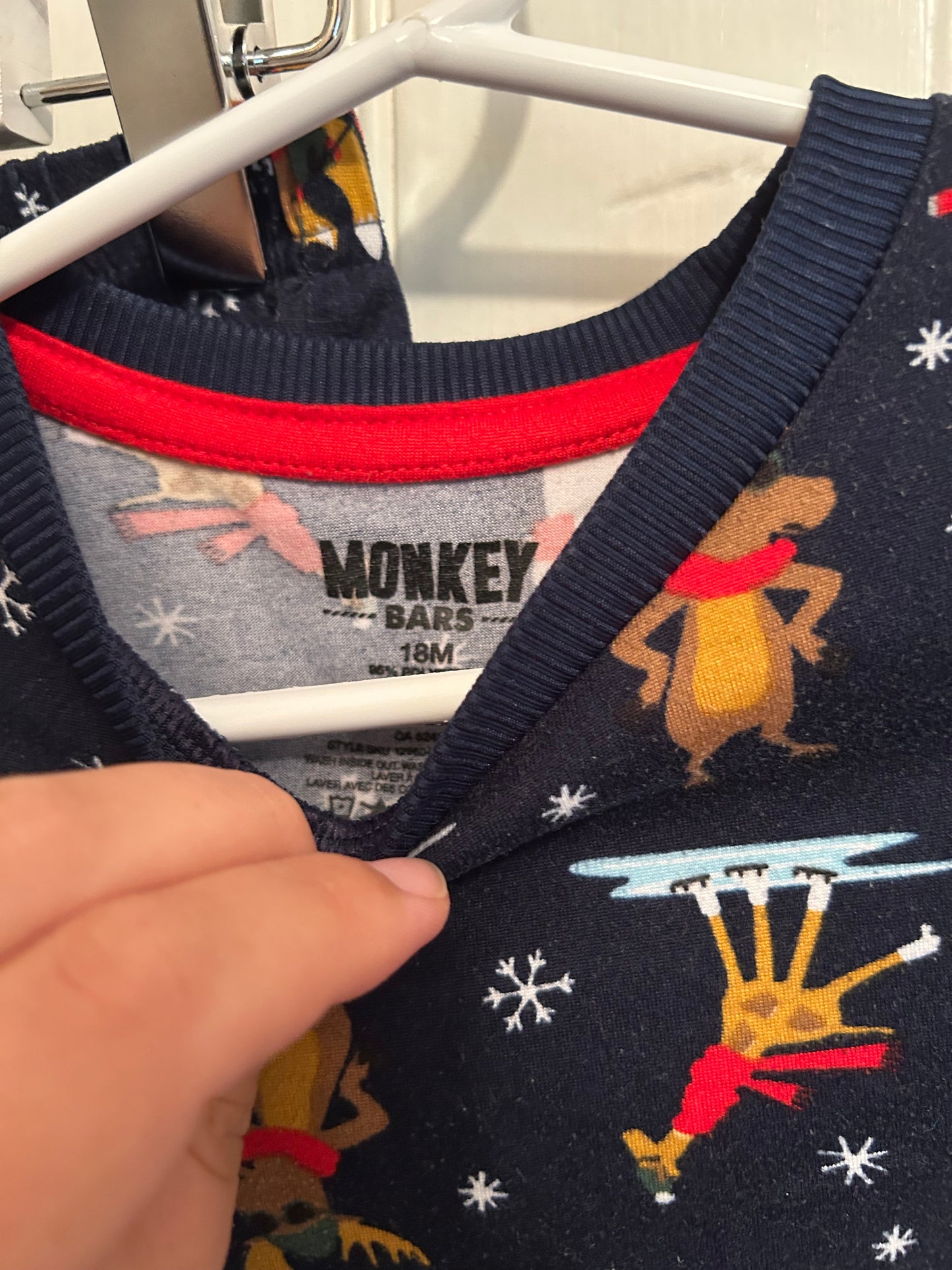 Monkey bars 18m winter animal 2pc sleep set