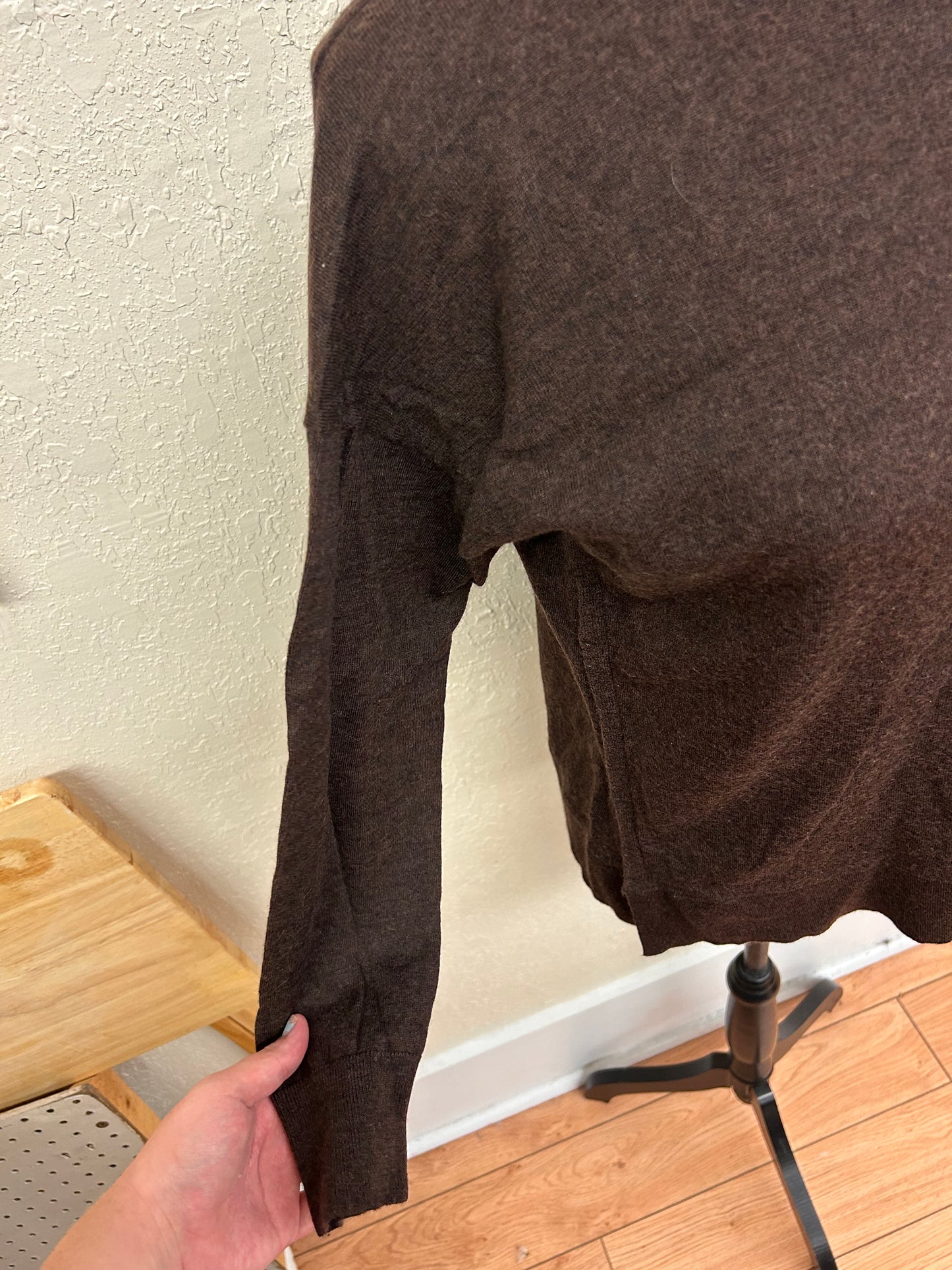 Part two large merino wool brown turtleneck sweater