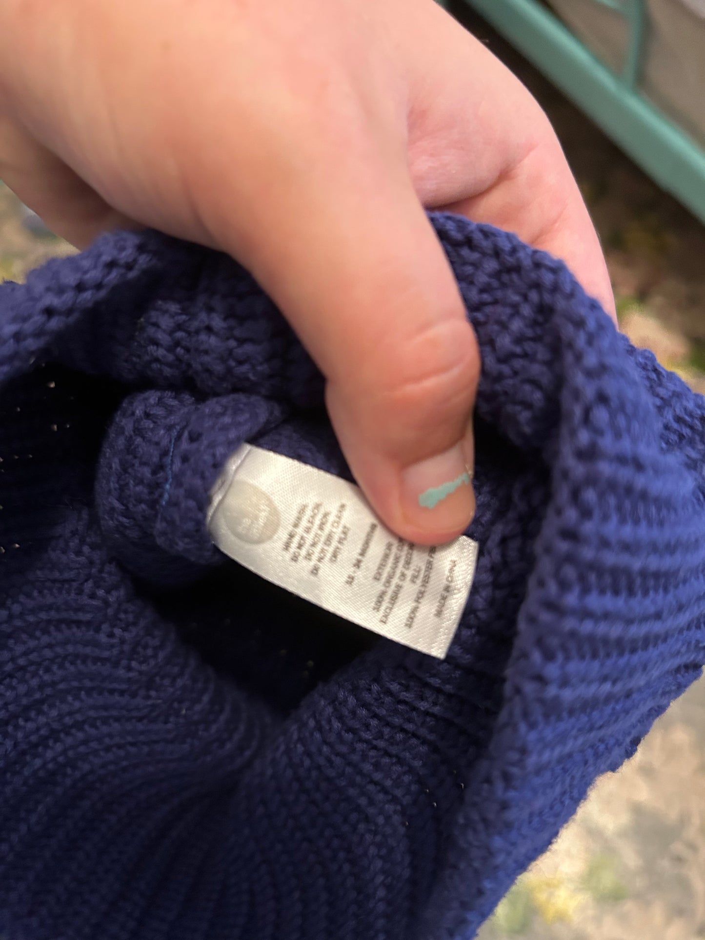 The littlest 12/24m blue moose knit hat