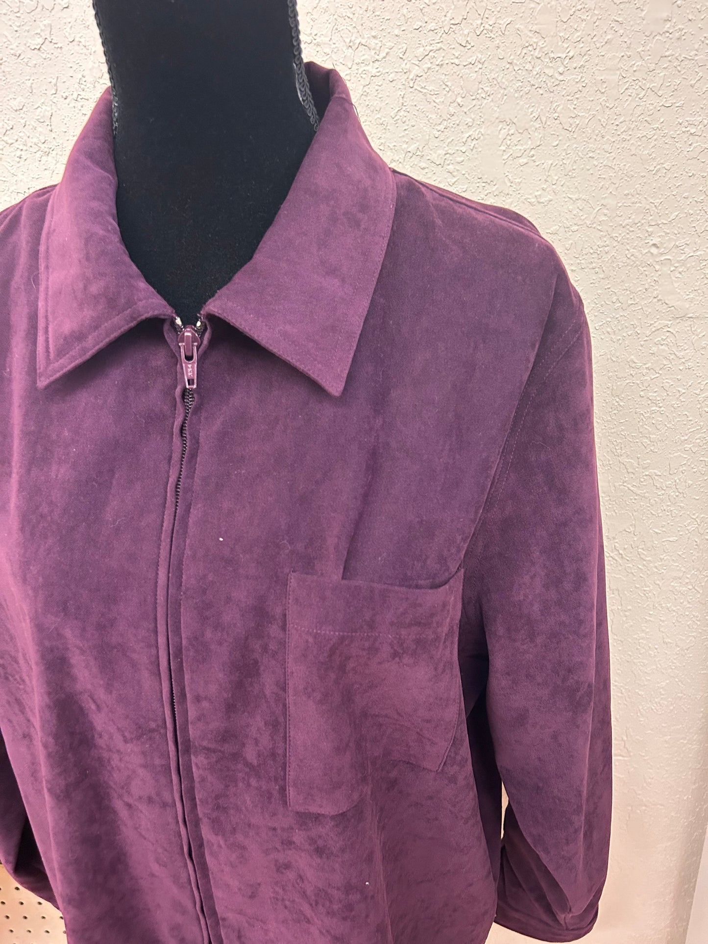 Penningtons 16 purple velvet zip up jacket