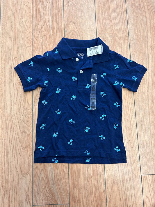 NEW children’s place 3t blue palm tree polo top