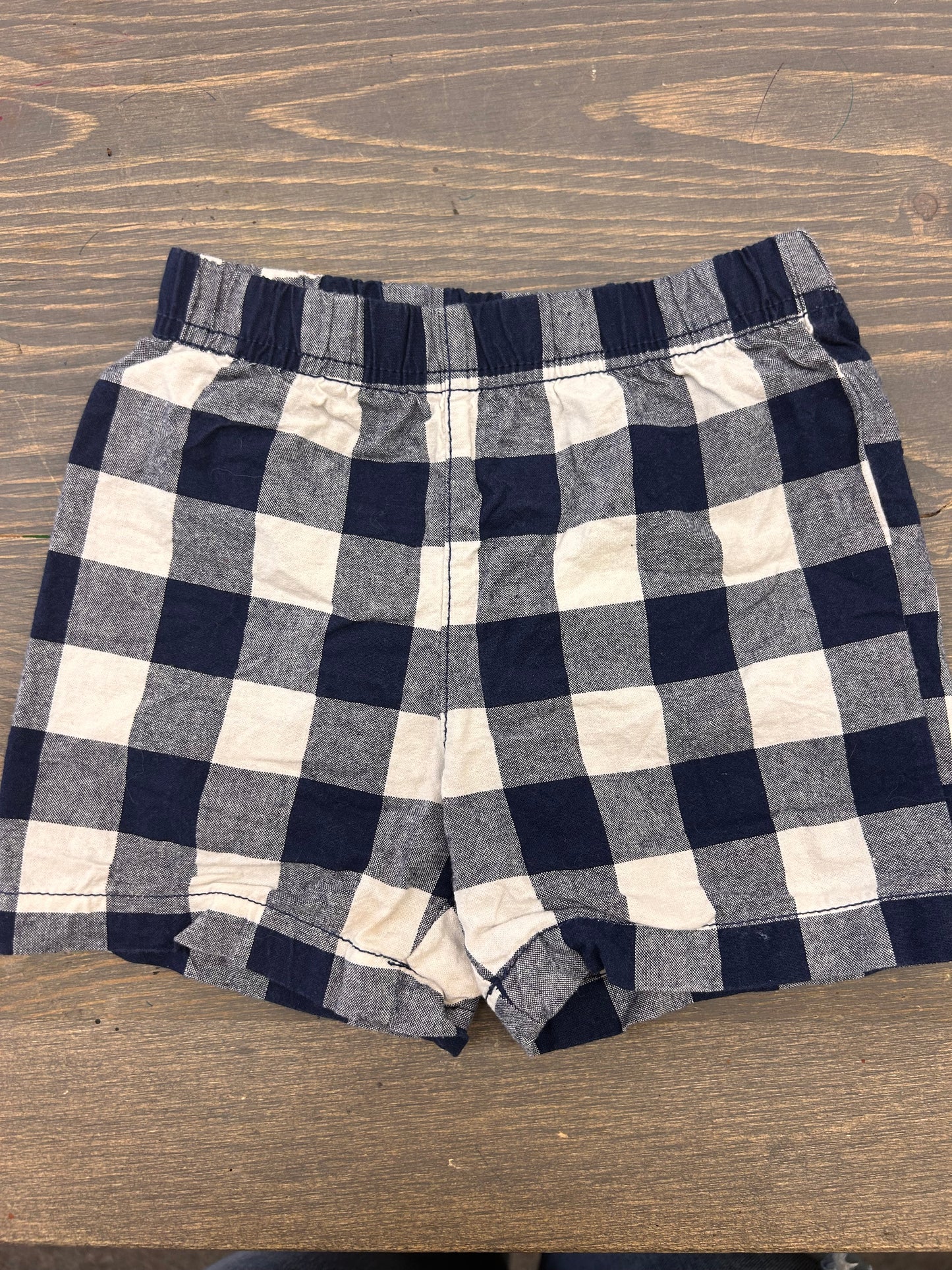 Carters 12m blue gingham shorts