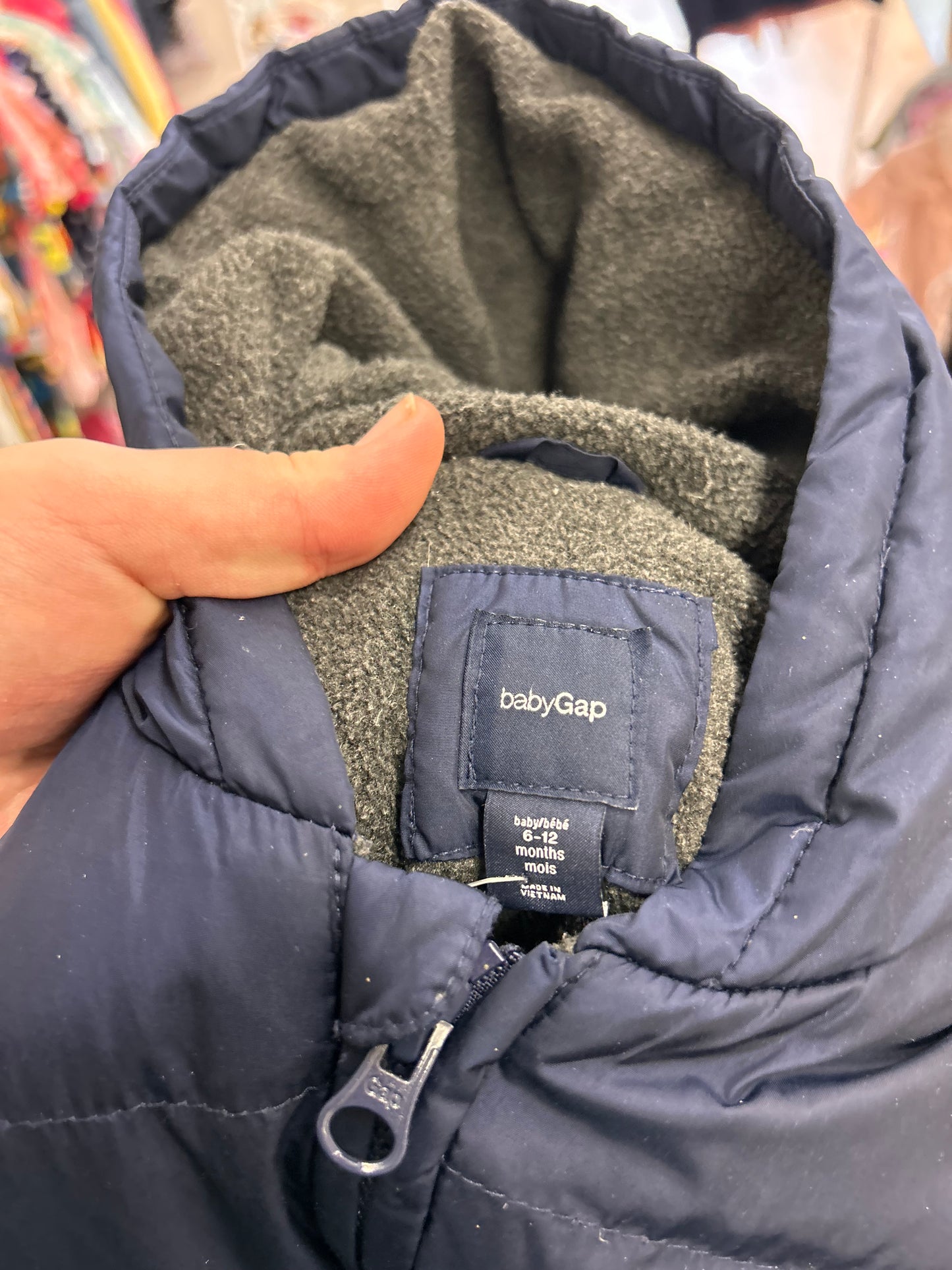 Gap 6/12m navy blue snowsuit