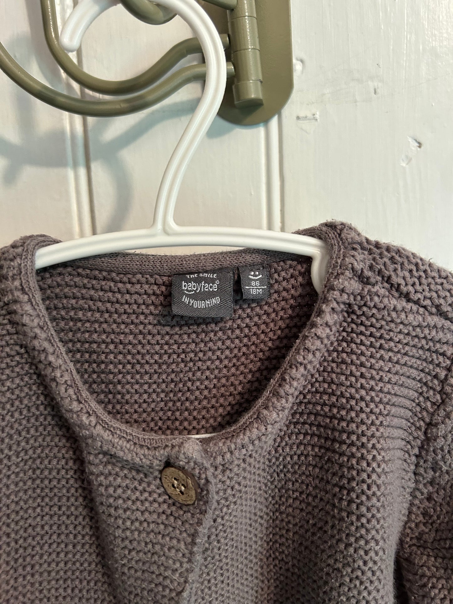 Babyface 18m grey knit cardigan