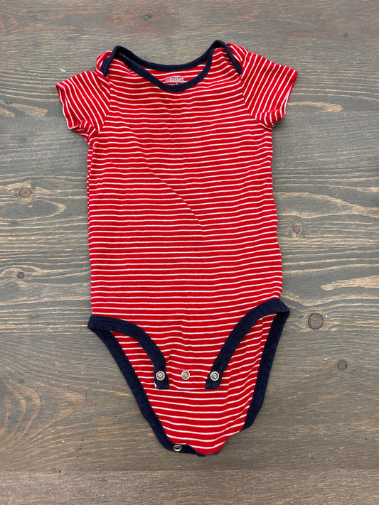 Carters 6/12m red striped onesie