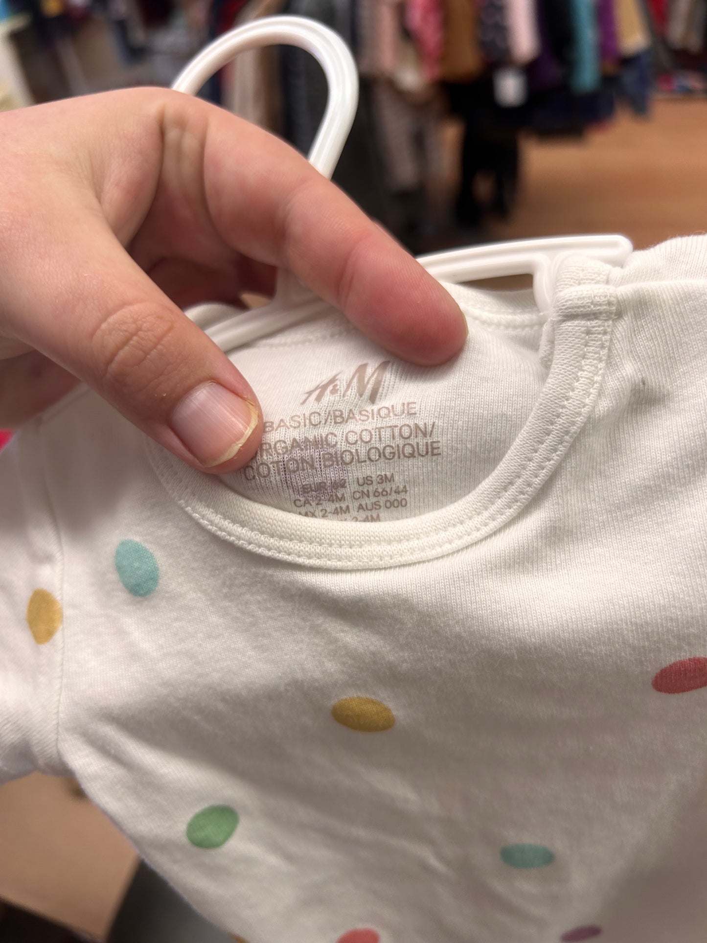 H&M 3m polka dot onesie