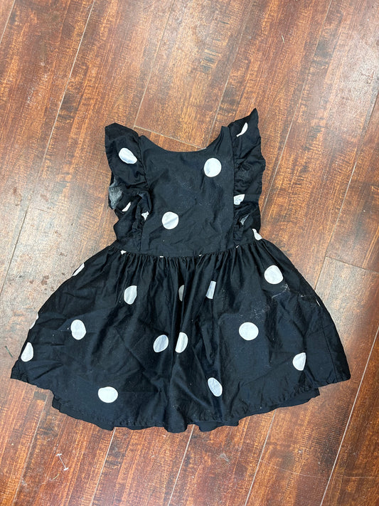 Carters 2t black and white polka dot sleeveless twirl dress