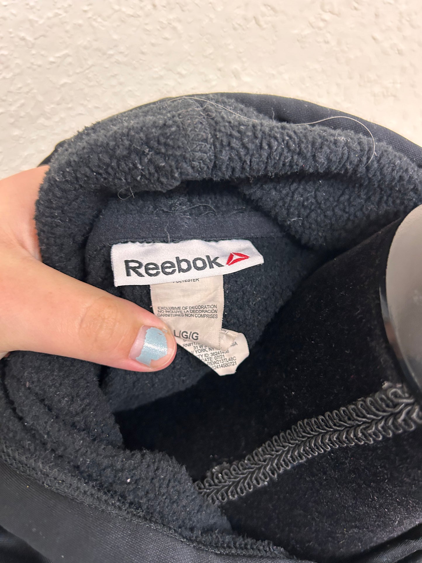 Reebok large black hoodie