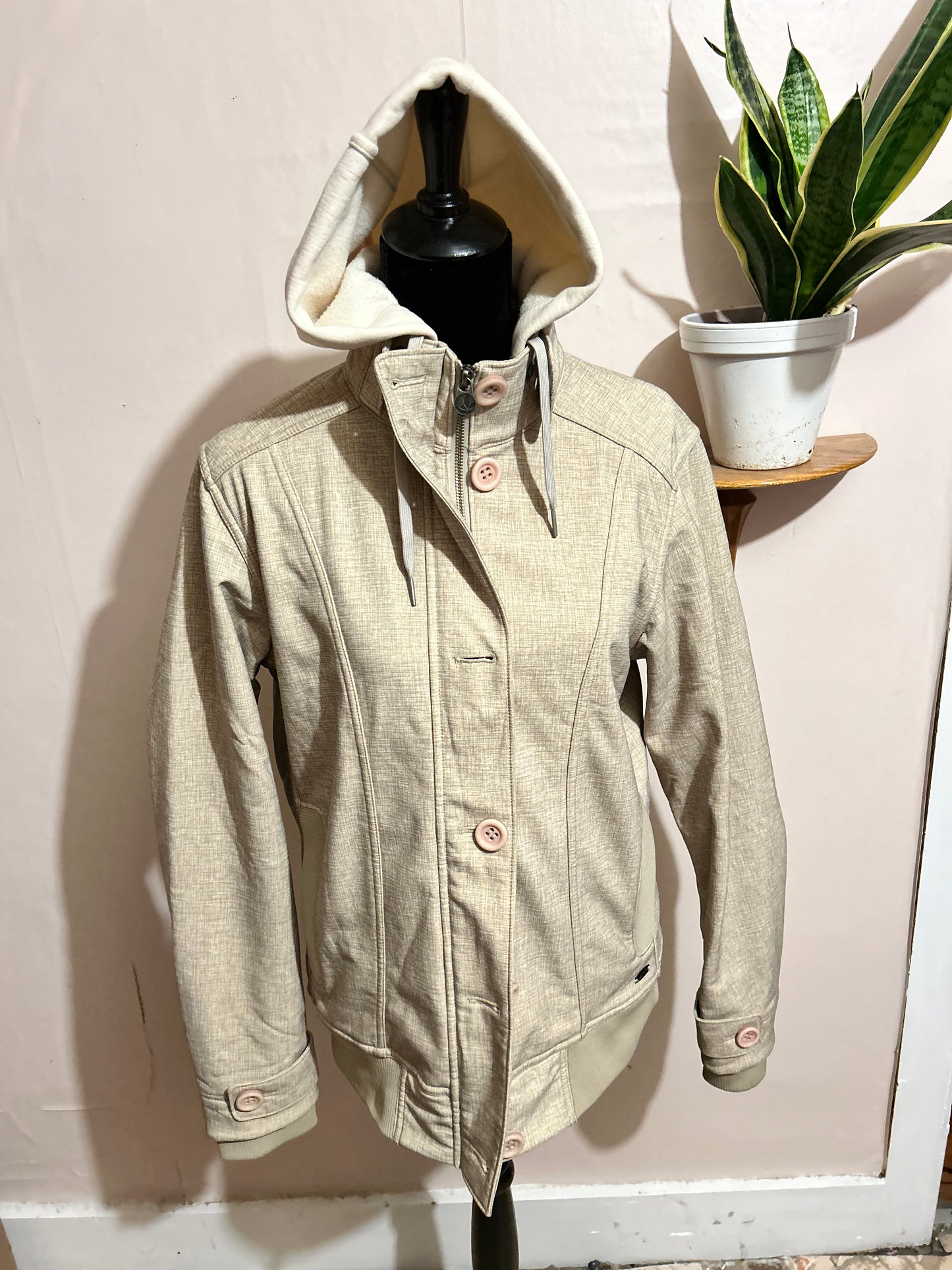 MEC xl tan Sherpa lined soft shell jacket