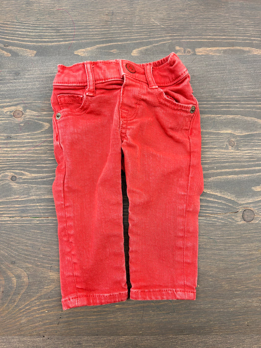 Gymboree 3/6m red jeans