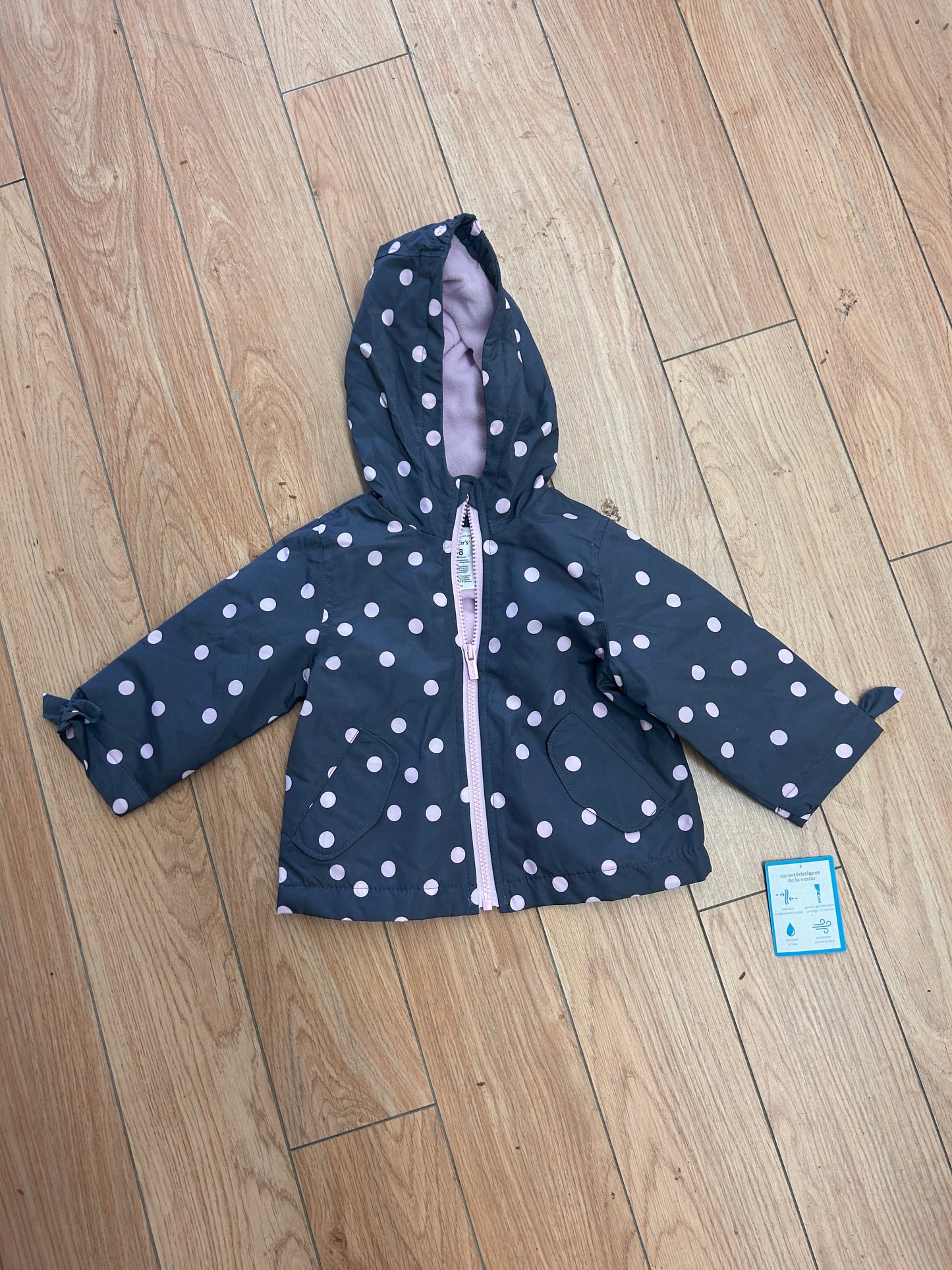 NEW carters 18m grey & pink spring jacket