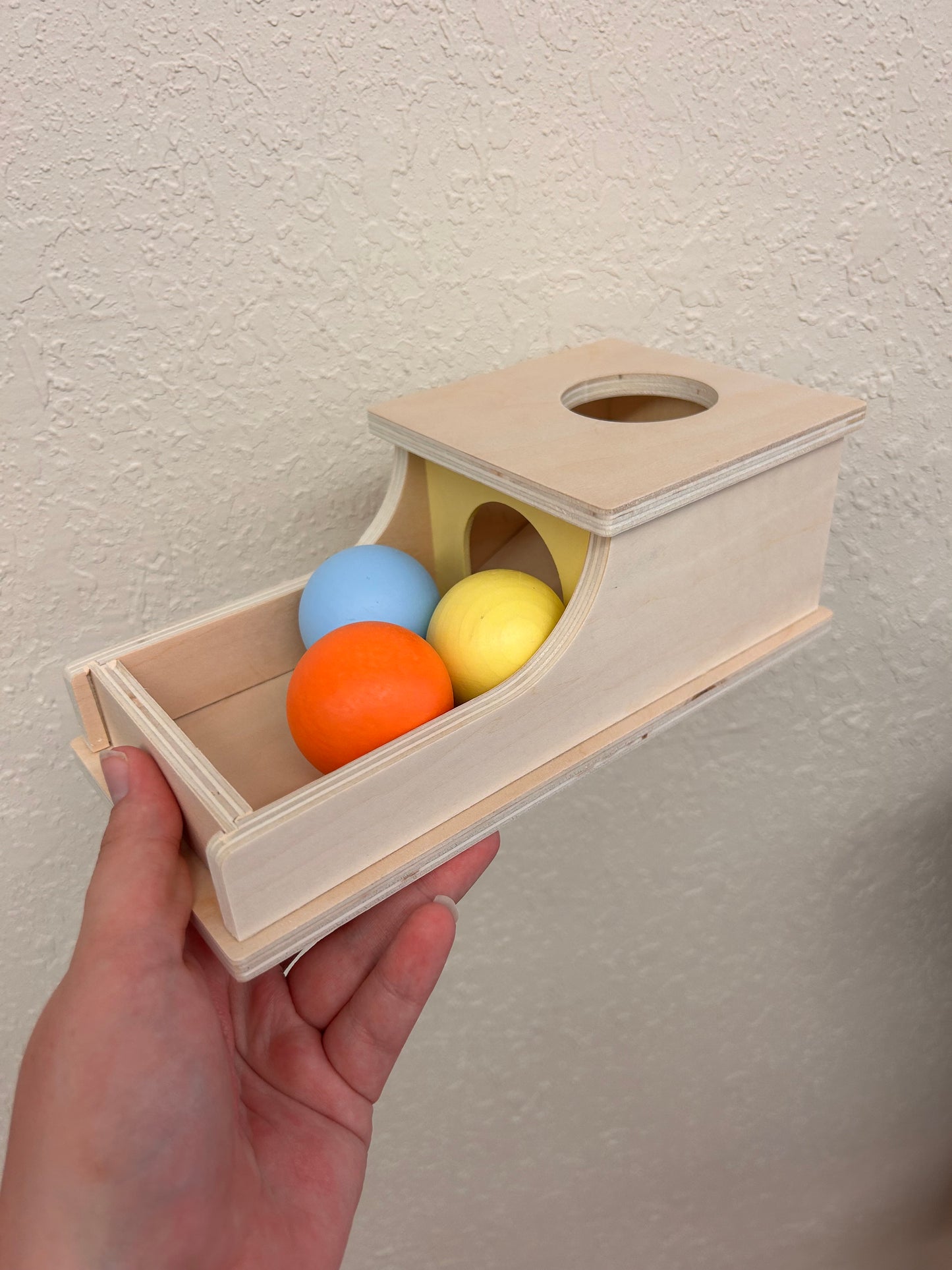 NEW wooden ball drop toy