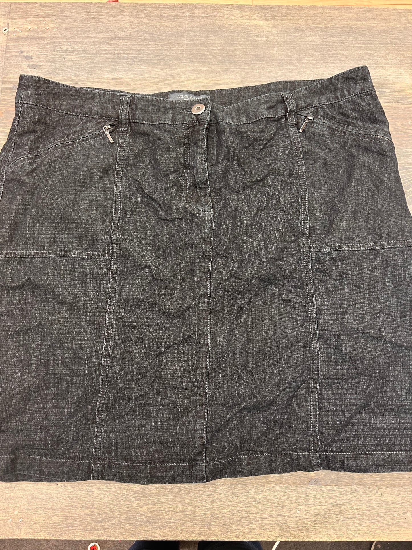 Additional Elle 18 black denim skort