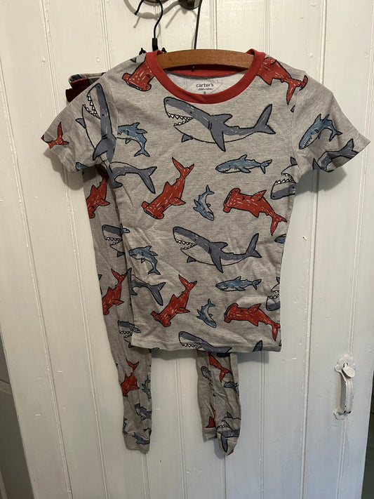 Carters 8 shark 2pc sleep set
