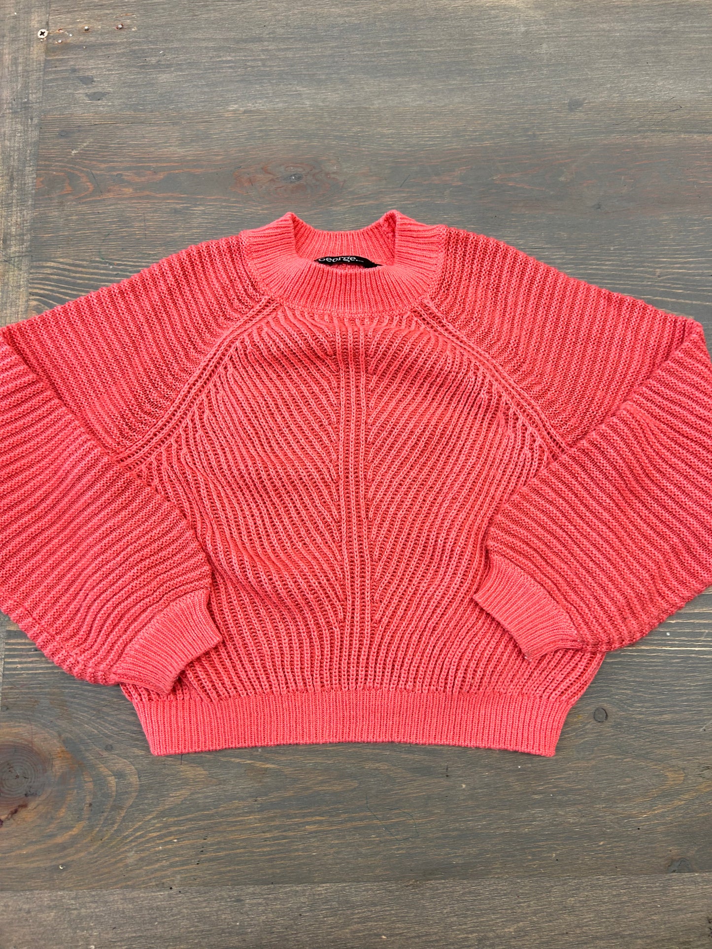 George 6 pink knit sweater