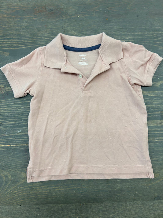 Carters 18m pale pink polo