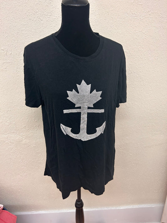 Illbury goose large black Canadian anchor T-shirt