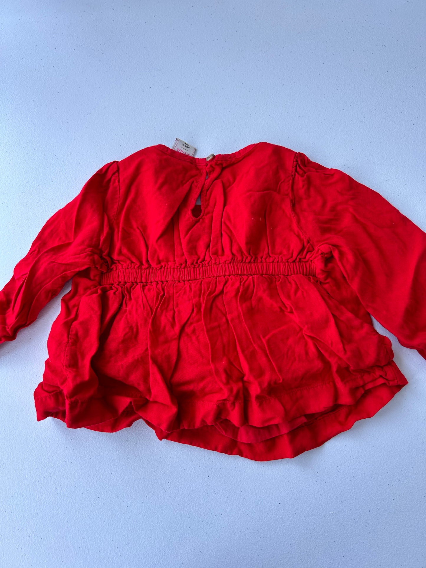 Old navy 2t red embroidered blouse