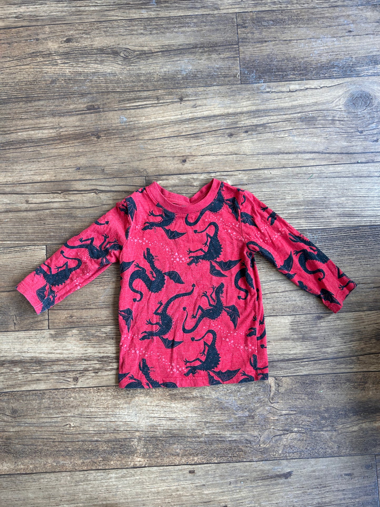 Cat & jack 2t red dinosaur heart shirt