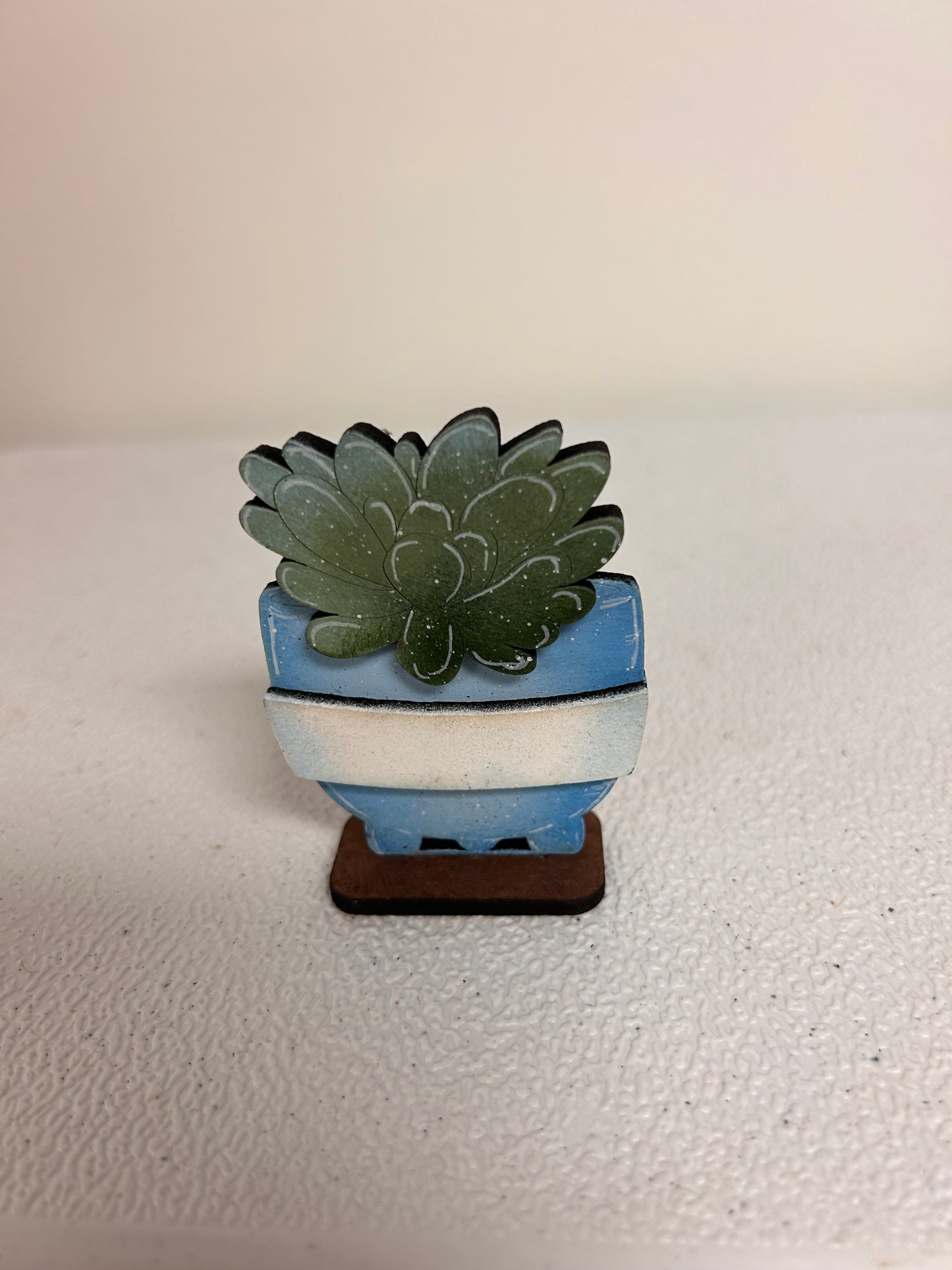 wooden 3D plant - small