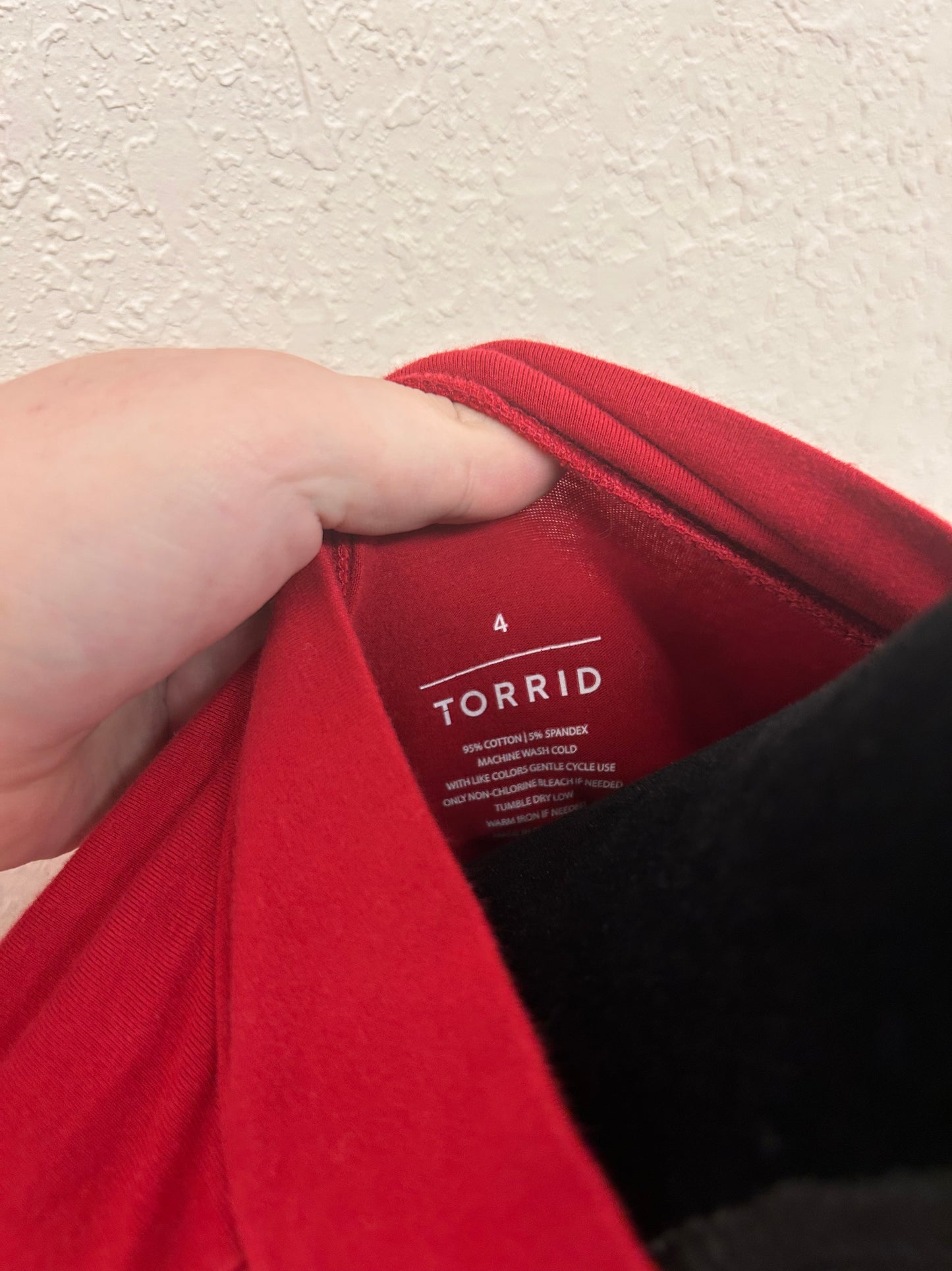 Torrid 4x red long sleeve cutout turtleneck