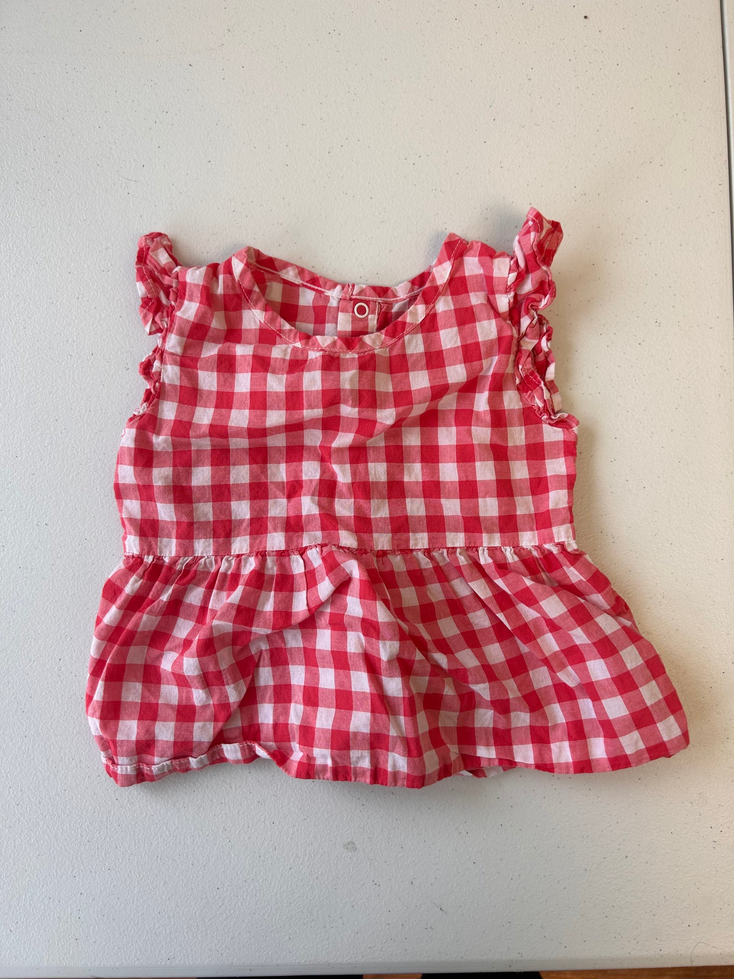 Carters 24m pink gingham top