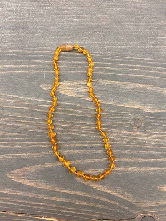 Amber teething necklace