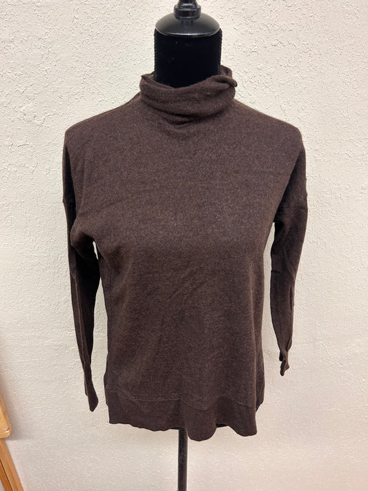 Part two large merino wool brown turtleneck sweater