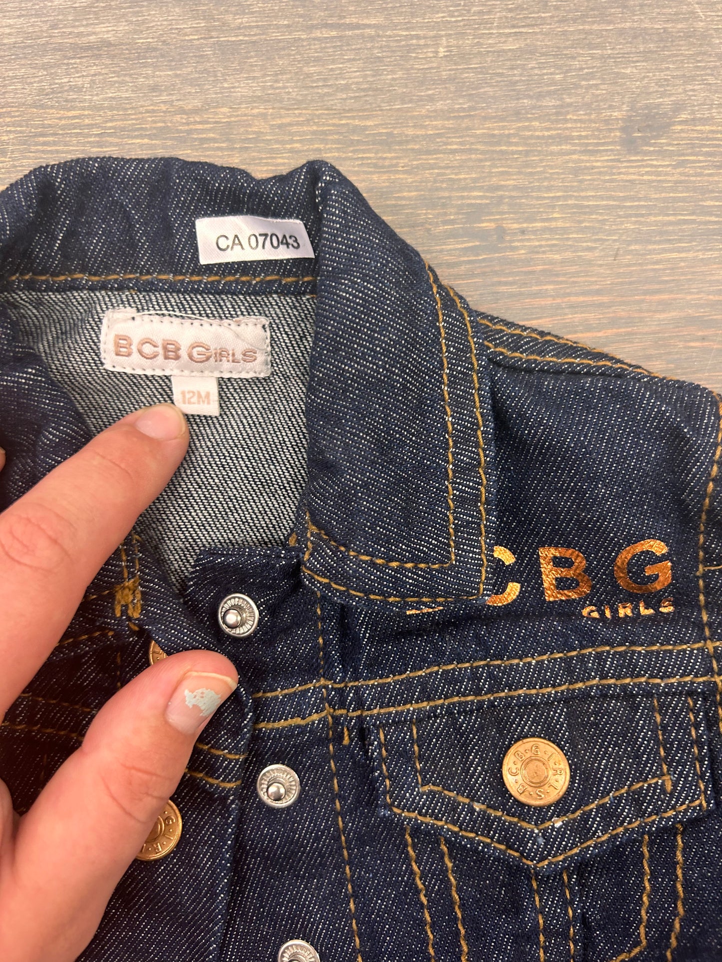 NEW BCBGirls 12m dark wash denim jacket