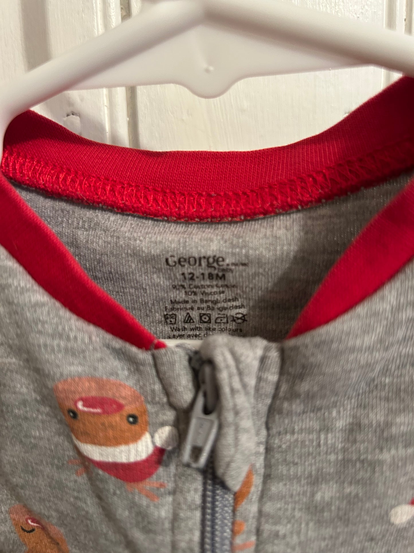 George 12/18m grey reindeer sleeper