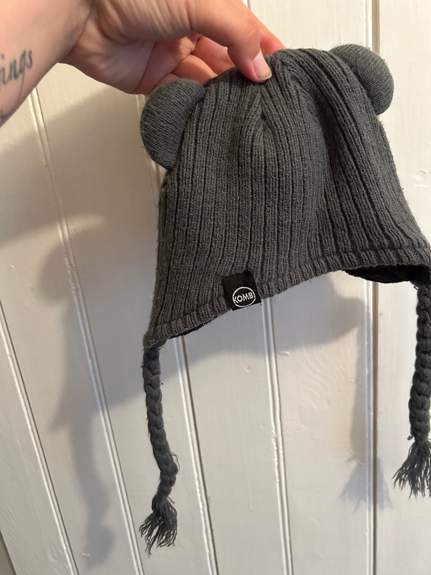 Kombi 6m grey ribbed winter hat
