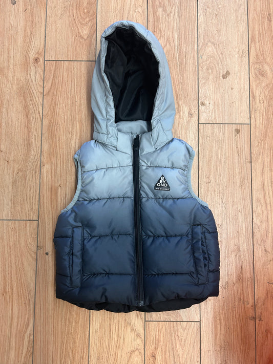 H&M 3/4t grey ombre puffer vest