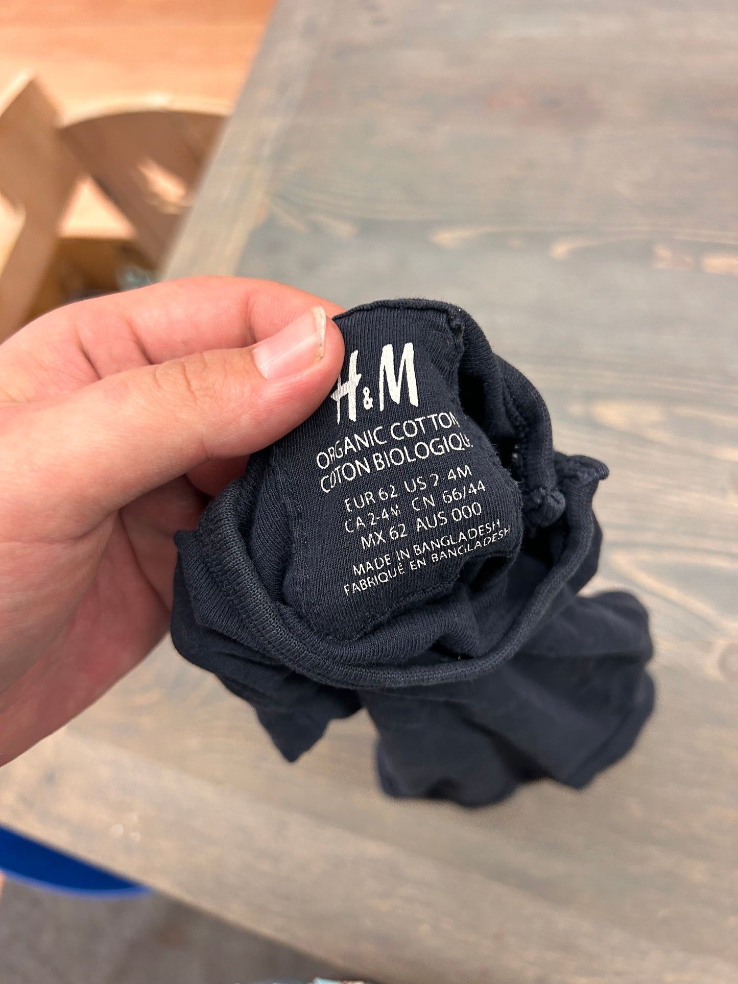 H&M 2/4m navy onesie