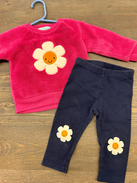 Pekkle 12m floral sweater set